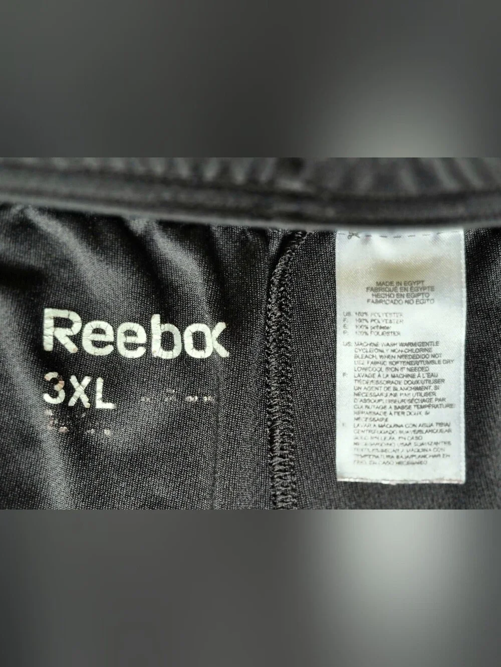 Reebok 3XL Black Training Performance Short